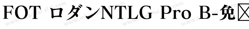 FOT ロダンNTLG Pro B字体转换